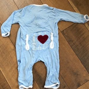 Kickee Pants coveralls I ❤️Dad! 3-6 months EUC